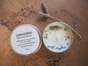 Lavender Artisan Botanical Candle Tin 150 gr